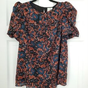Woman's shirt blouse short sleeves large